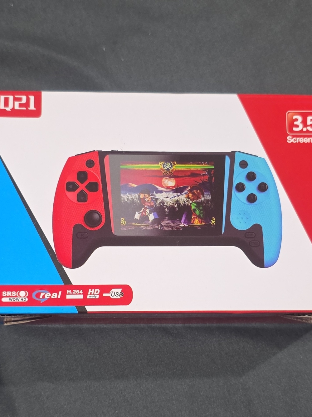 Handheld Gaming Console - Red & Blue Portable Game Player